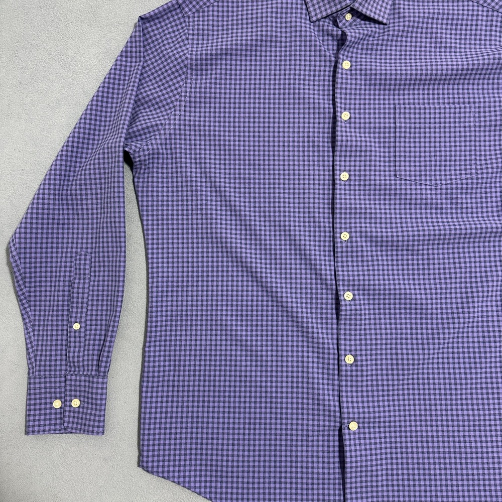 Peter Millar Gingham Check Button Down Shirt Long… - image 4
